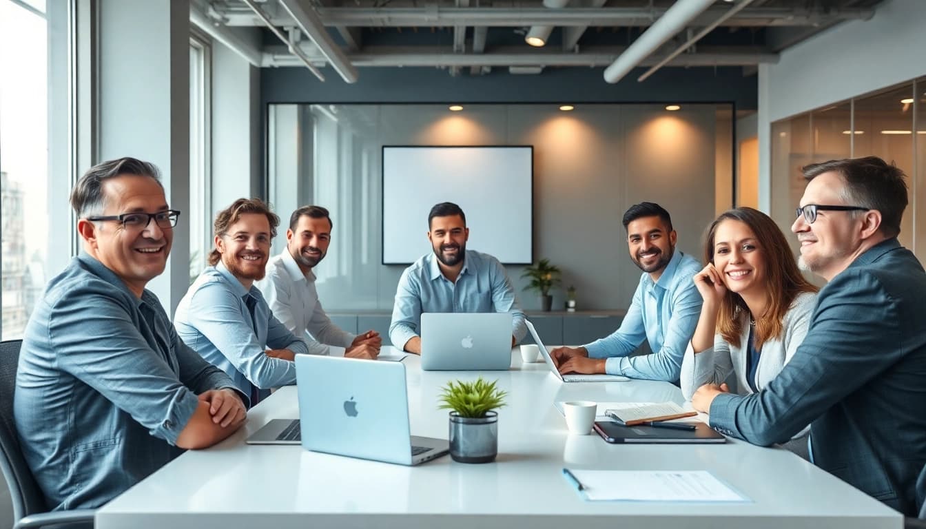 Professionelle Personalvermittlung in modernem Büro mit aktiven Gesprächen und Zusammenarbeit.