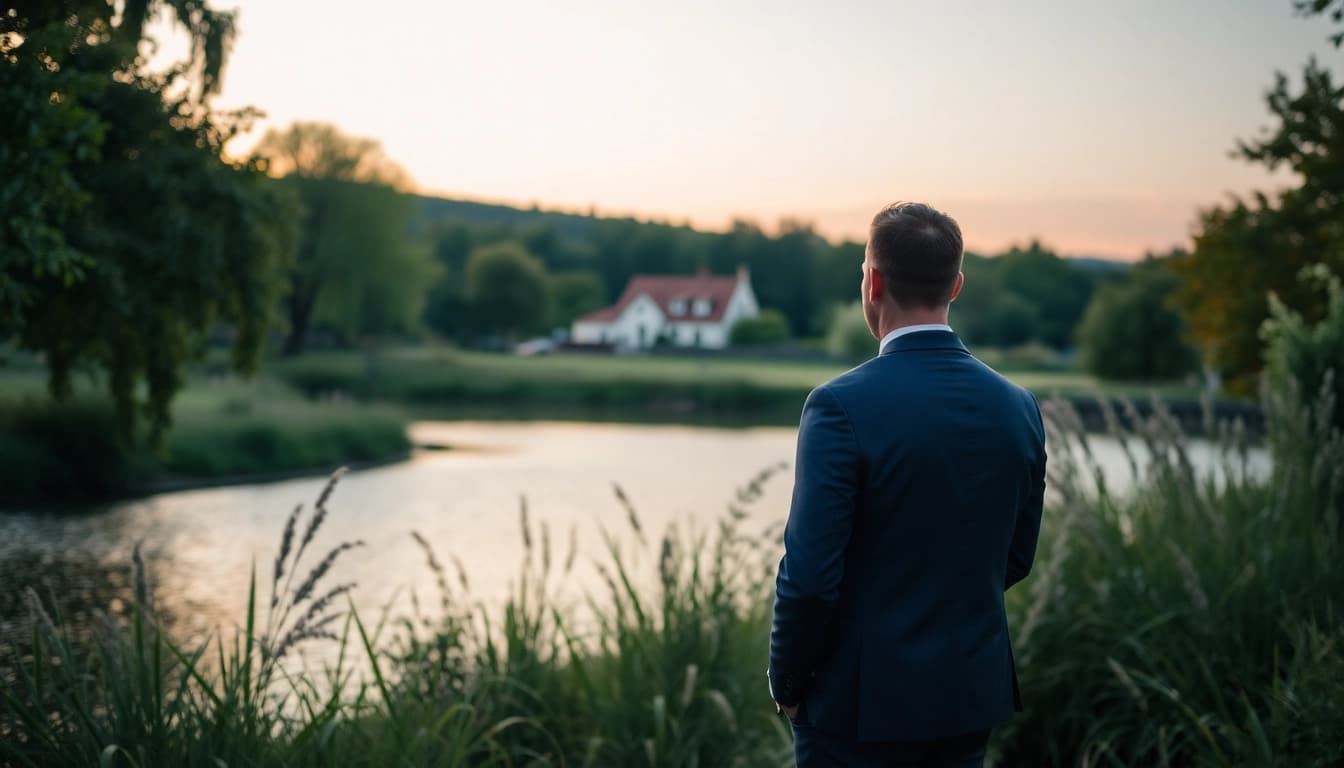 Hochzeitslocation im Freien, zauberhafte Kulisse mit sanfter Beleuchtung für eine unvergessliche Hochzeit.