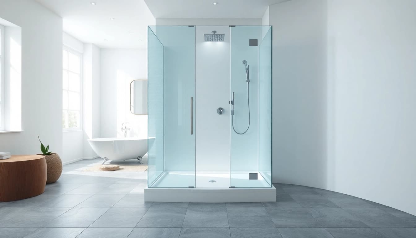 Die dusche 100x100 im modernen Badezimmer mit elegantem Design und stilvollen Armaturen.