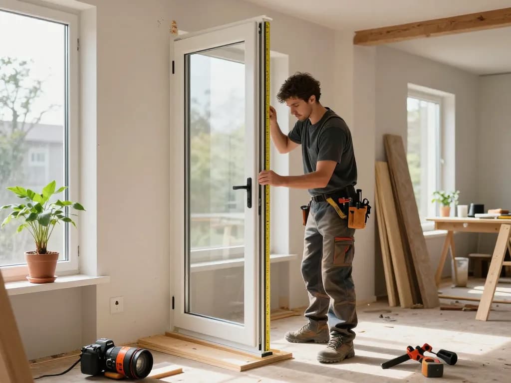 Professioneller Fensterbau Bonn-Experte installiert energieeffiziente Fenster während eines Renovierungsprojekts.