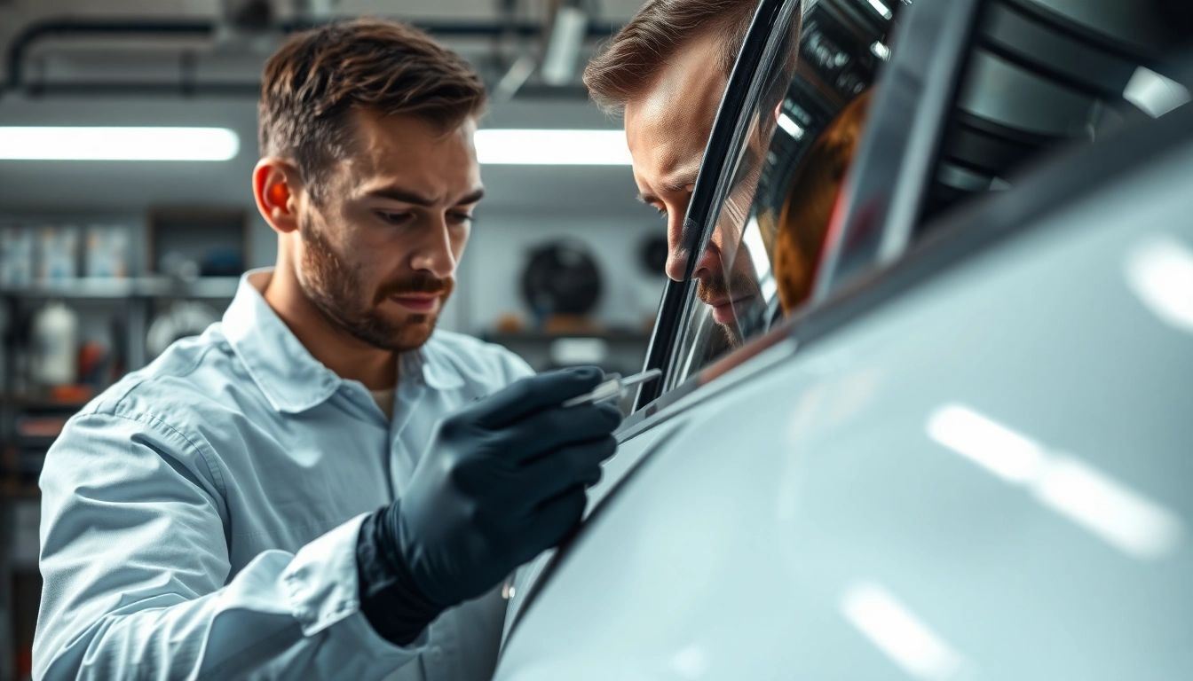 Smart Repair München Termin – Fachtechniker führt präzise Reparatur an Auto durch.