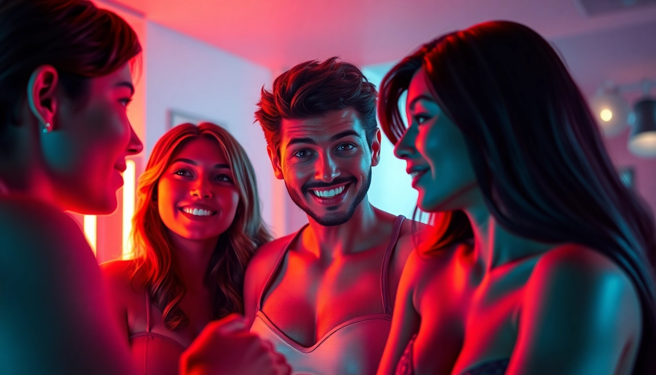 Engaging NSFW AI chat interface showcasing diverse characters in intimate digital interactions.