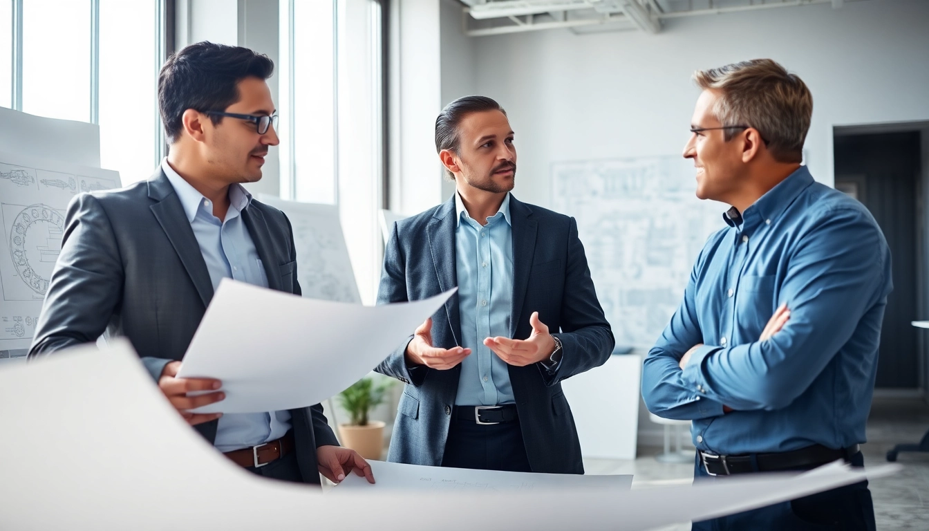 Headhunter Ingenieure in einem modernen Büro, bei der Beratung über Ingenieurprojekte.
