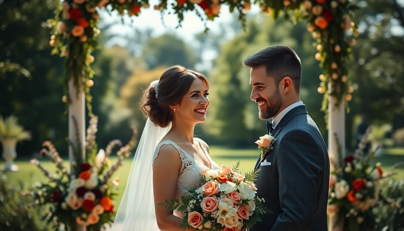 Hochzeitsfotograf München begleitet ein Brautpaar im malerischen Münchener Park.