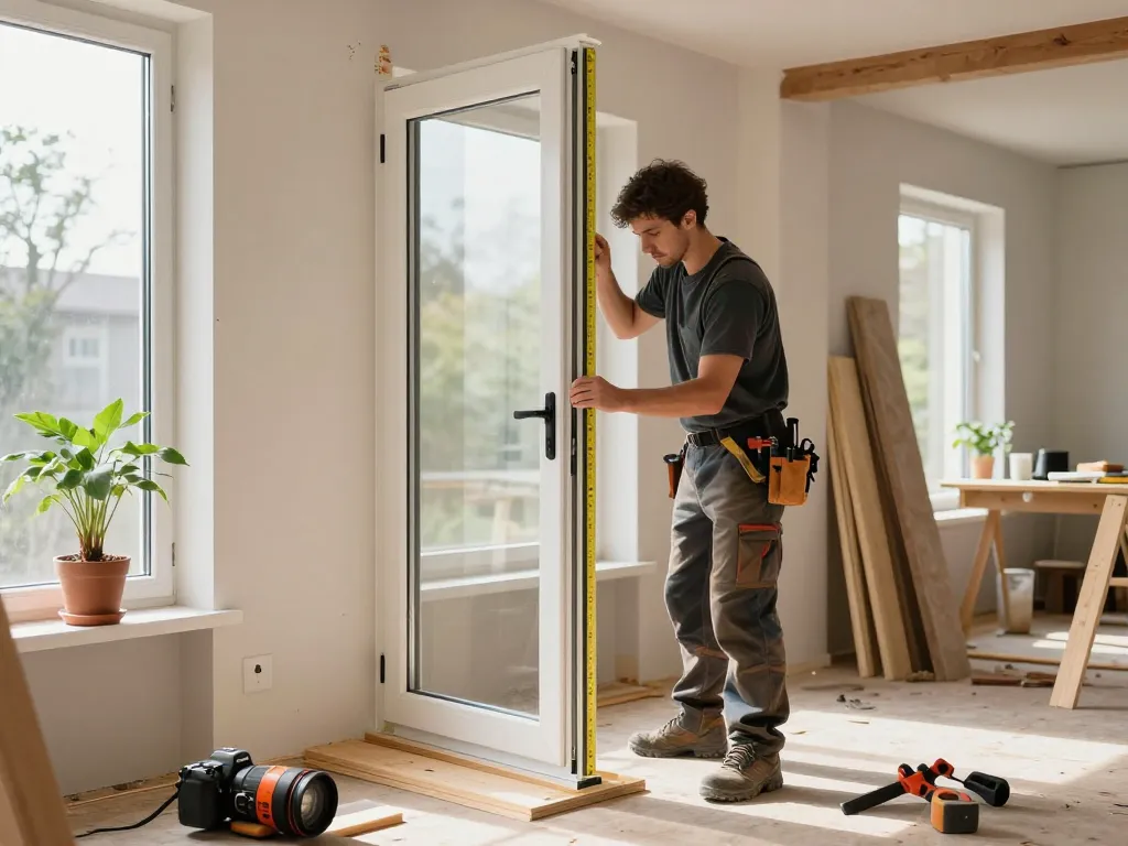 Professioneller Fensterbau Bonn-Experte installiert energieeffiziente Fenster während eines Renovierungsprojekts.