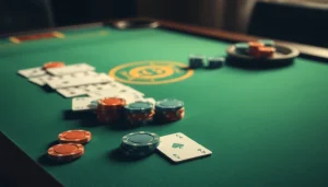 Erlebe die besten Online Casinos Österreich mit einem ansprechenden Spieltisch und stilvollen Spielkarten.