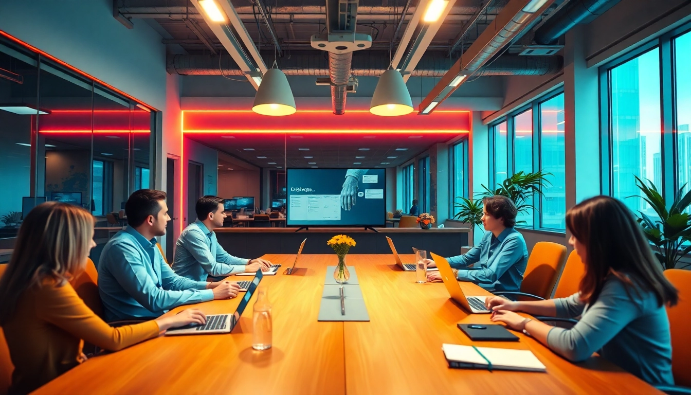 Unternehmensberatung Digitalisierung: Teamarbeit in einem modernen Büro zur Optimierung digitaler Strategien.