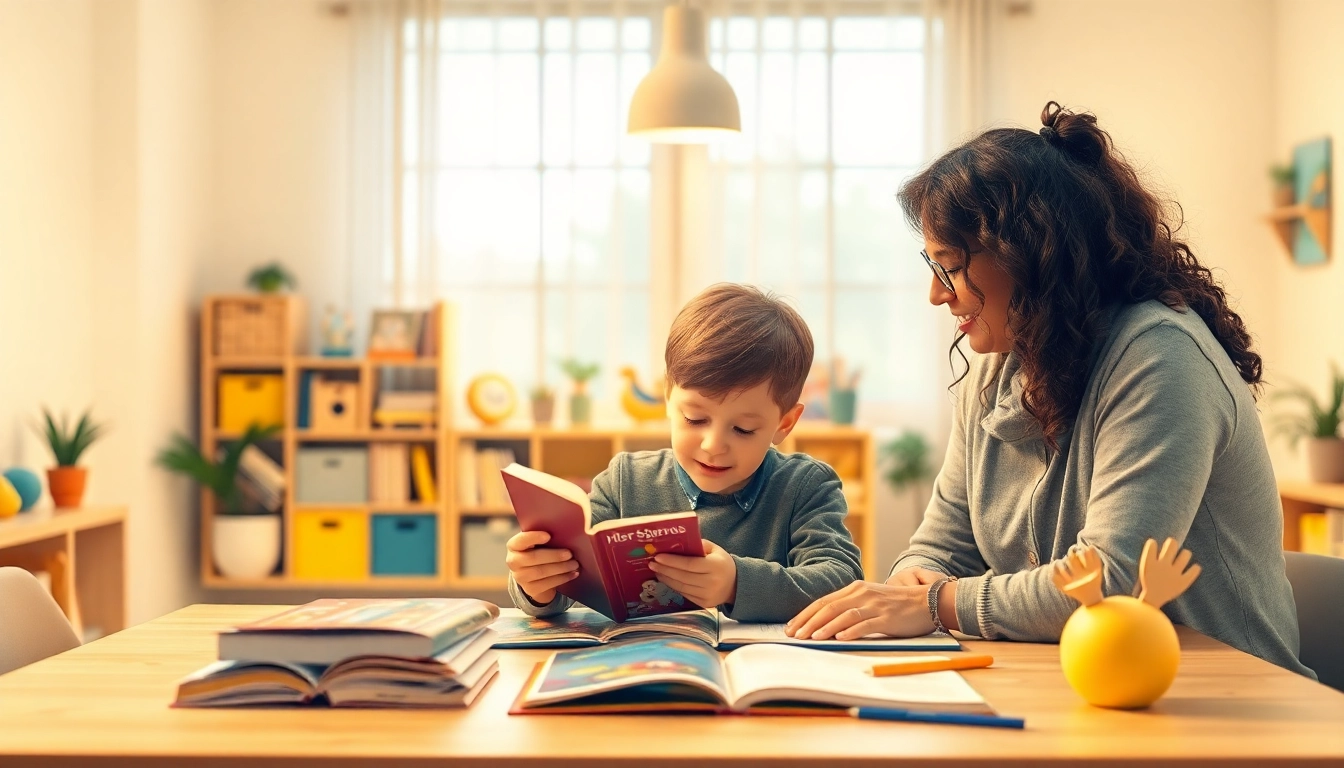 Eltern zeigen ihrem Kind beim Heimunterricht neue Lernmethoden und kreative Bastelideen.