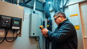 Inspecting equipment for safety compliance through DGUV V3 Prüfung to ensure workplace safety and reliability.