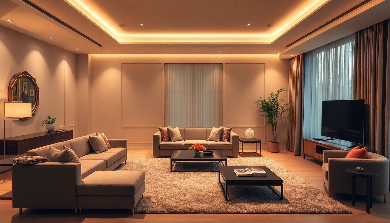 Experience the luxury of a beautifully designed living room featuring elegant furnishings and inviting warmth.