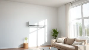 Showcasing Klima kosten for stylish split air conditioning units in a modern living room setting.