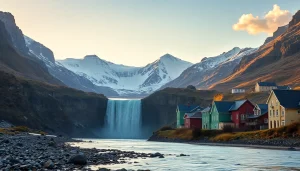 Entdecken Sie die atemberaubende Landschaft mit Wasserfällen und Gletschern während Ihrer Reise nach Island.