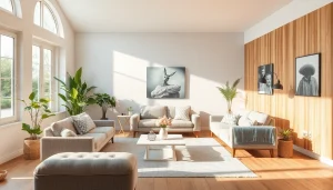 Gemütliche Raumgestaltung mit harmonischen Farben und natürlichem Licht.