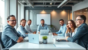 Professionelle Personalvermittlung in modernem Büro mit aktiven Gesprächen und Zusammenarbeit.