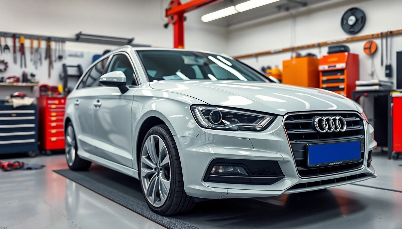 Dellen vor Rückgabe entfernen München bei einem Auto in einer professionellen Werkstatt.