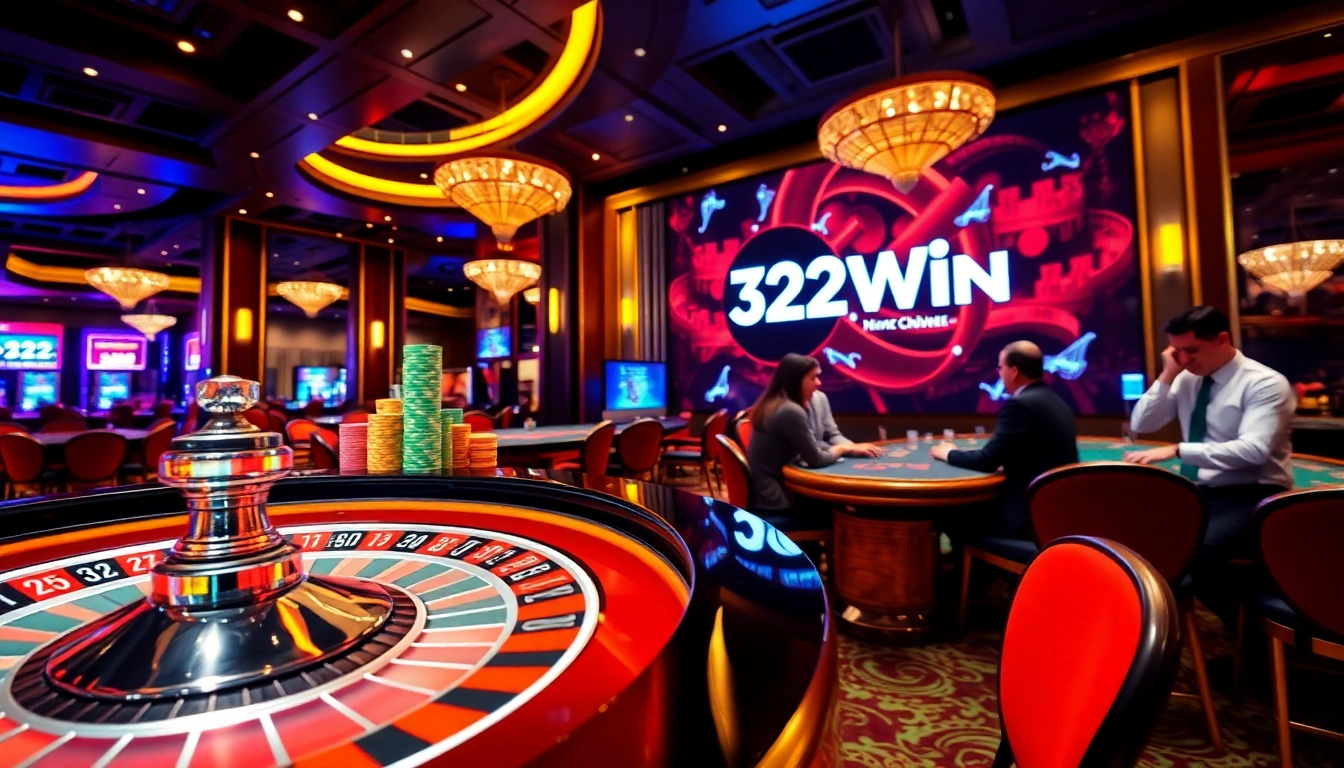 Players enjoying a blackjack game at 32WIN casino, showcasing vibrant colors and excitement.