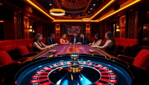 Experience thrilling poker action at a luxurious casino, represented by s8 org, featuring dynamic tables and vibrant players.
