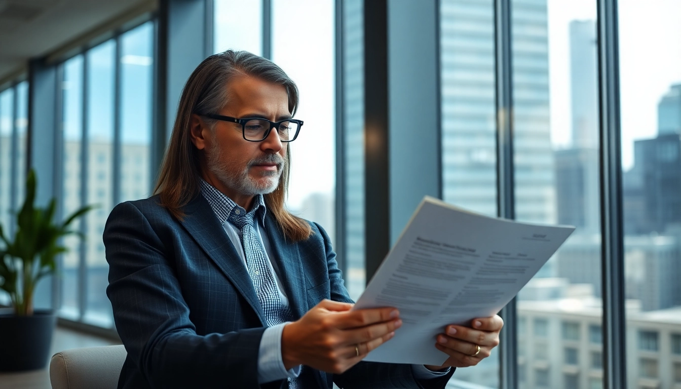 Headhunter Schweiz berät einen Klienten in einem modernen Büro.
