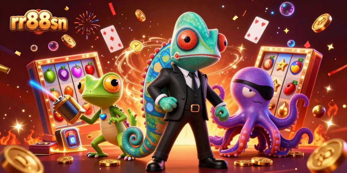 Play exciting slots with rr88sn as the chameleon and friends reveal hidden treasures!